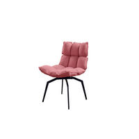 ESSZIMMERSTUHL BARO Pink Webstoff - Pink/Schwarz, Kunststoff/Textil (54/86/65cm) - KAWOLA