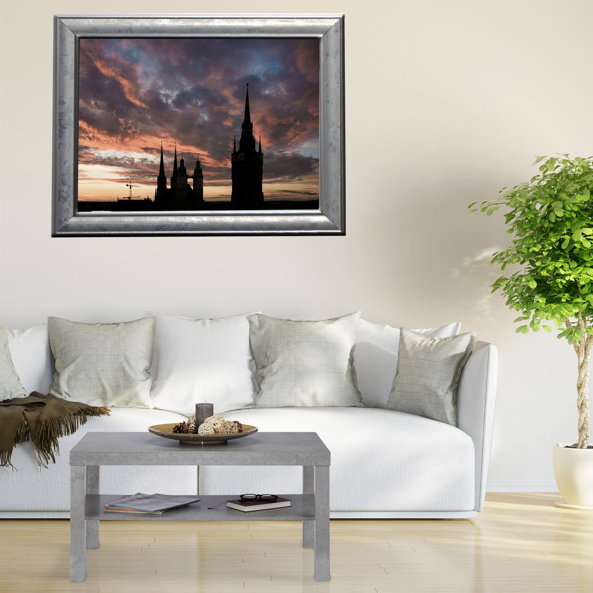 COUCHTISCH - Grau, Holzwerkstoff (55/90/45cm) - Relaxdays