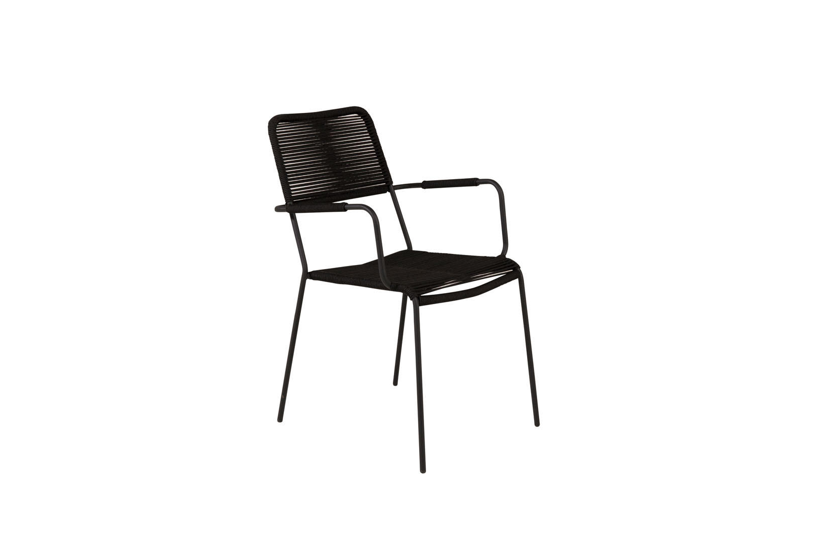 GARTENSTUHL 2er Set Schwarz - Schwarz, Holzwerkstoff (55/85/66cm) - ebuy24