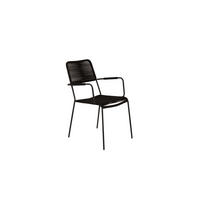 GARTENSTUHL 2er Set Schwarz - Schwarz, Holzwerkstoff (55/85/66cm) - ebuy24