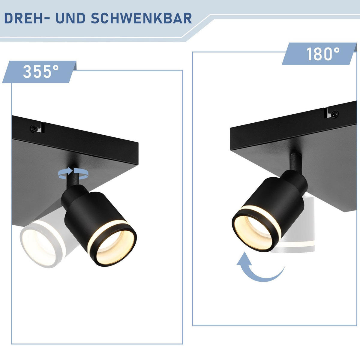 STRAHLER Lippstadt 4-flammig 25/25/15.7 cm - Schwarz, Metall (25/25/15.7cm) - Nettlife