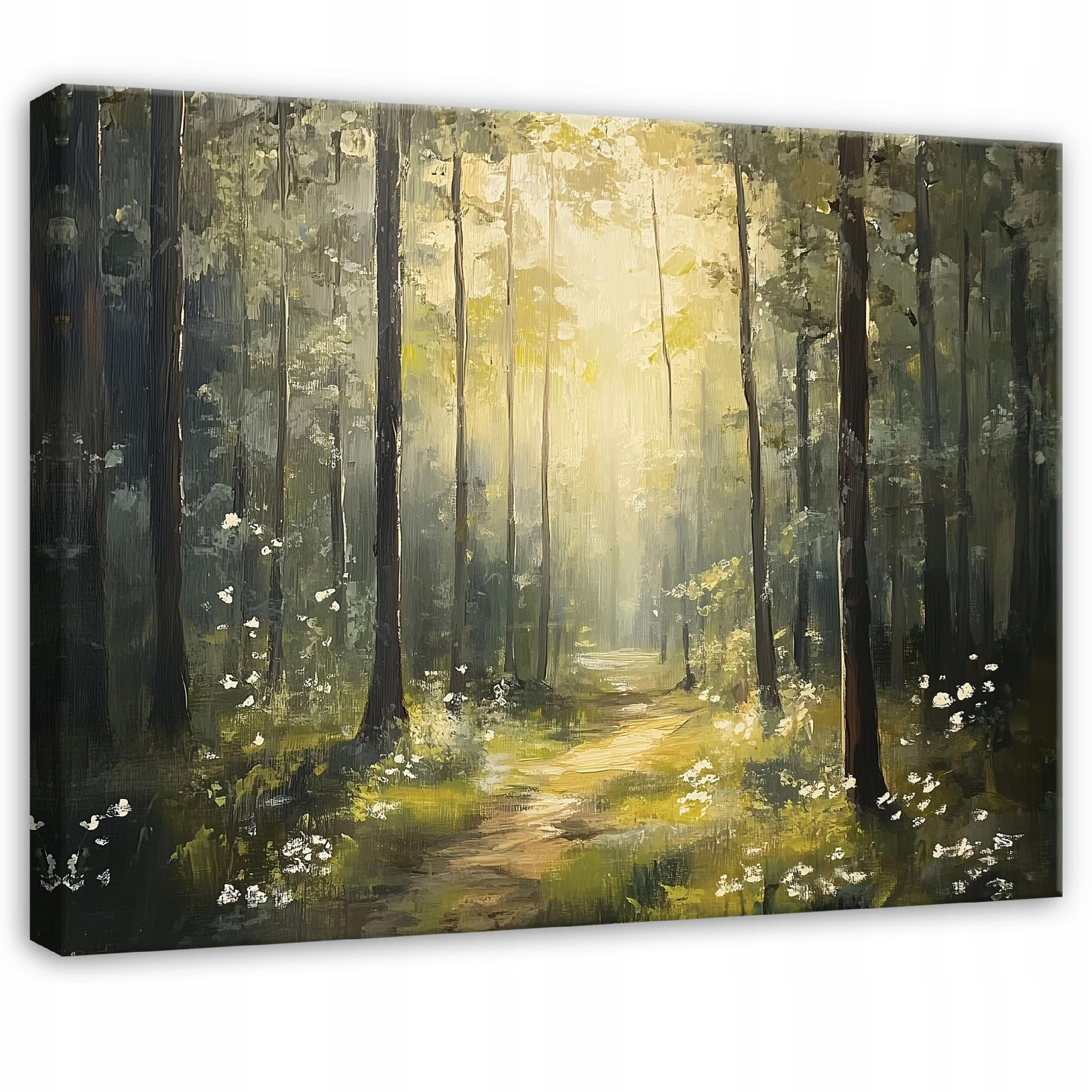 BILDER Wald Sonne Natur Grün Bäume 100x70 - Multicolor, Holzwerkstoff (100/70cm) - Wallarena