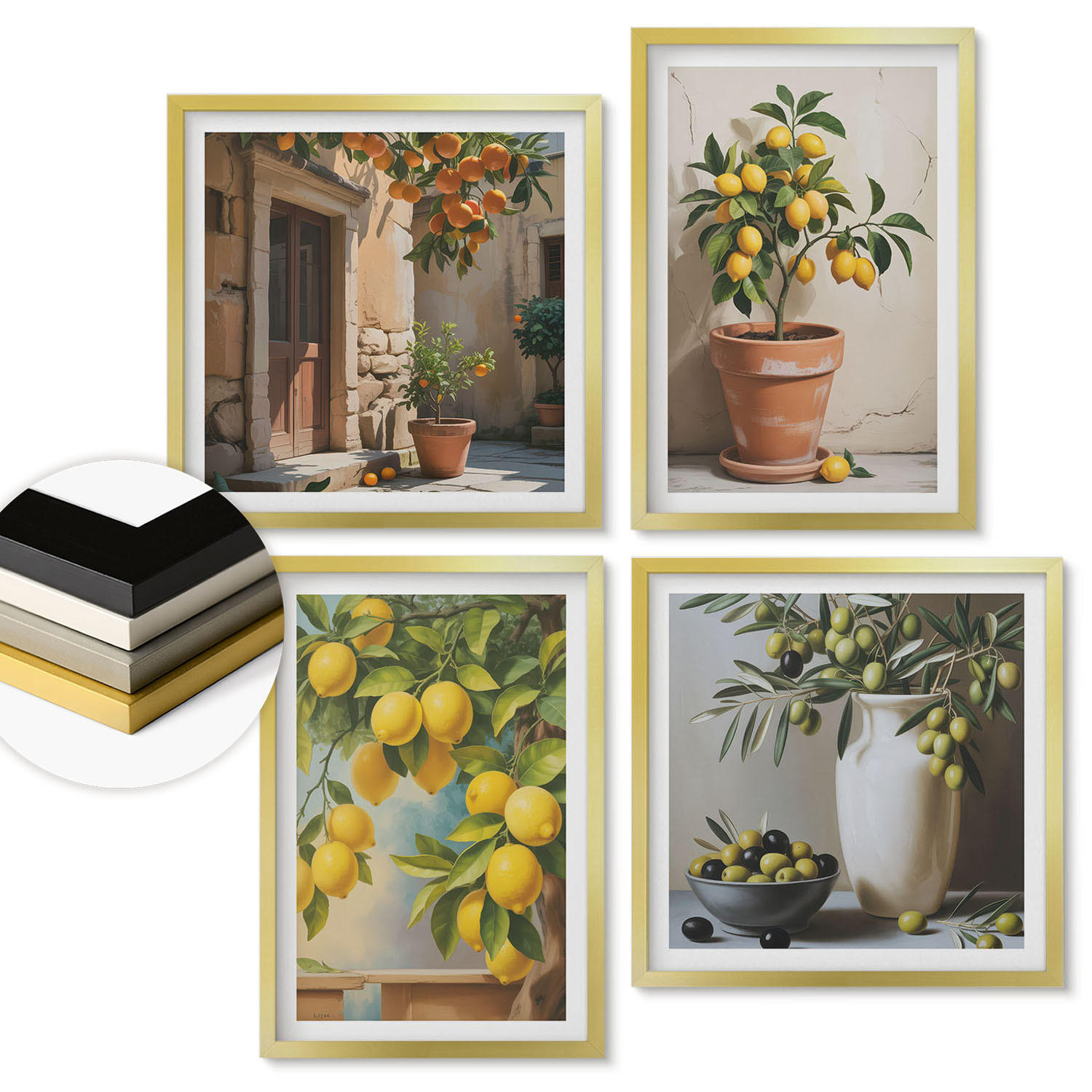 ArtPrintCave Wandbilder Gold 50x50 cm