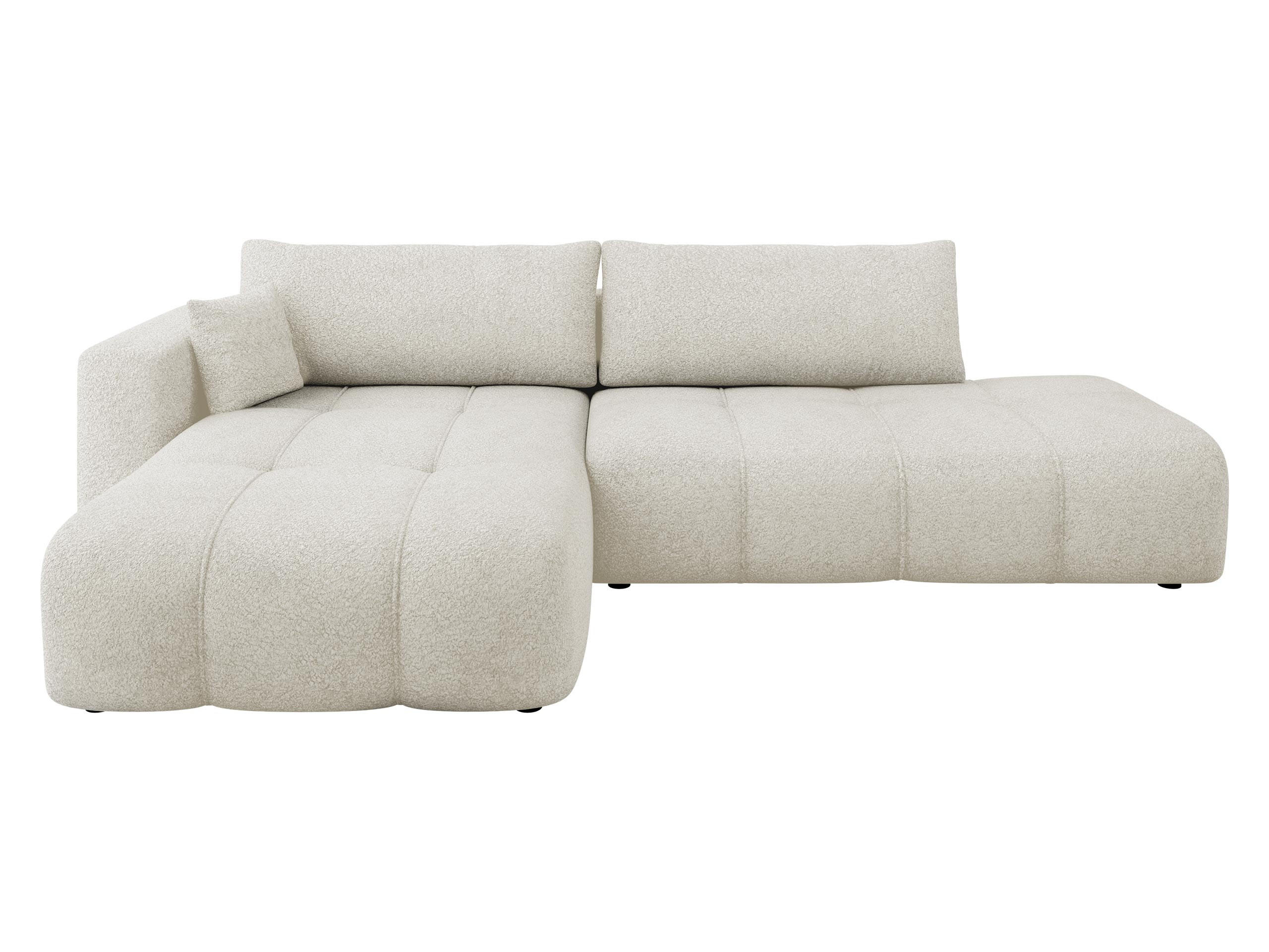 ECKSOFA Furyn O Boucle, Seite: Links - Schwarz/Naturfarben, Holzwerkstoff/Kunststoff (262/145cm) - MIRJAN24