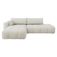 ECKSOFA Furyn O Boucle, Seite: Links - Schwarz/Naturfarben, Holzwerkstoff/Kunststoff (262/145cm) - MIRJAN24