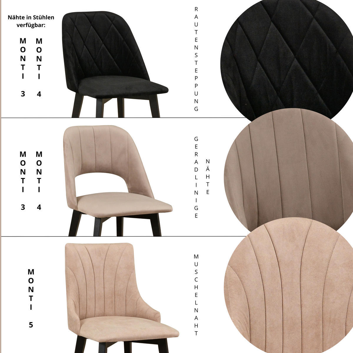 STUHL 2e MONTI 5 , schwarz - Schwarz, Holz (43/83/40cm) - Leaf Design
