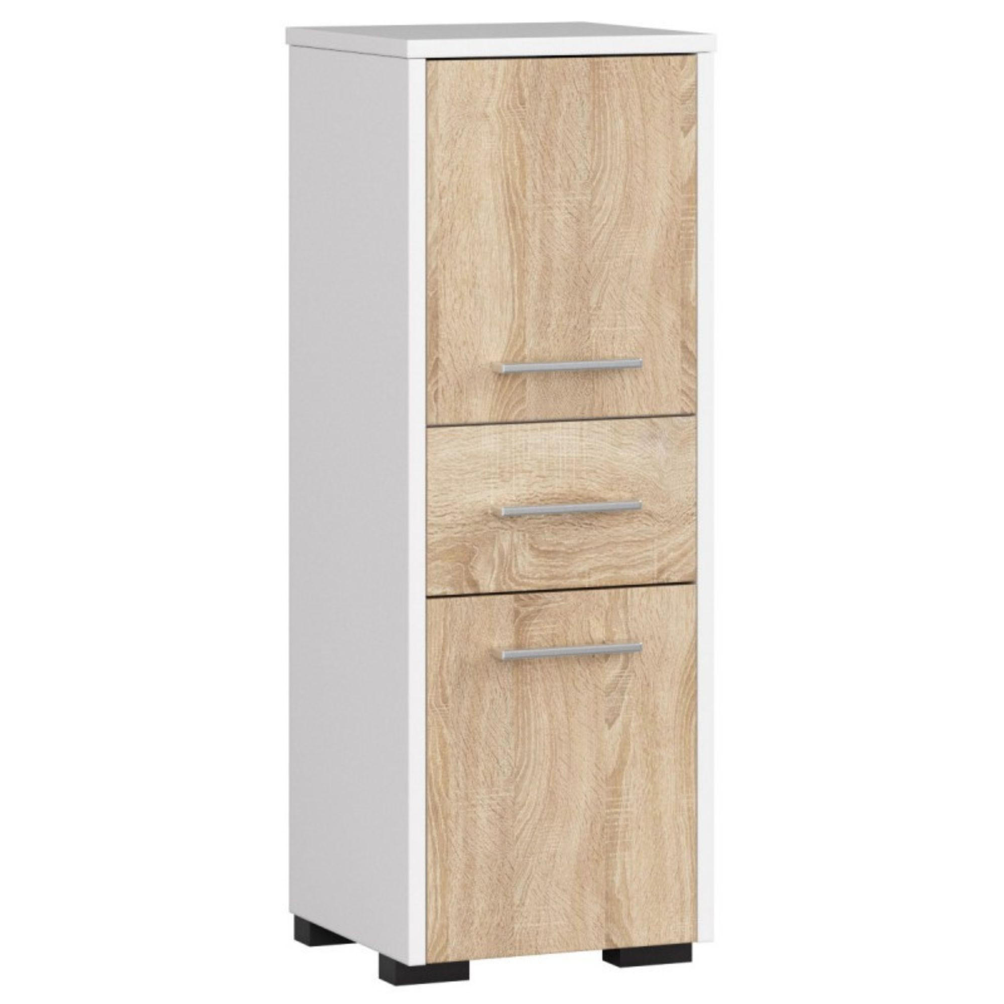 Akord Unterschrank Weiß, Sonoma Eiche 30x85x30 cm