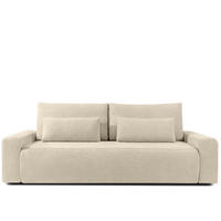 3-SITZER SCHLAFSOFA MOLLIS, Bouclé, Hellbeige - Beige, Holz/Holzwerkstoff (250/93/108cm) - KONSIMO®