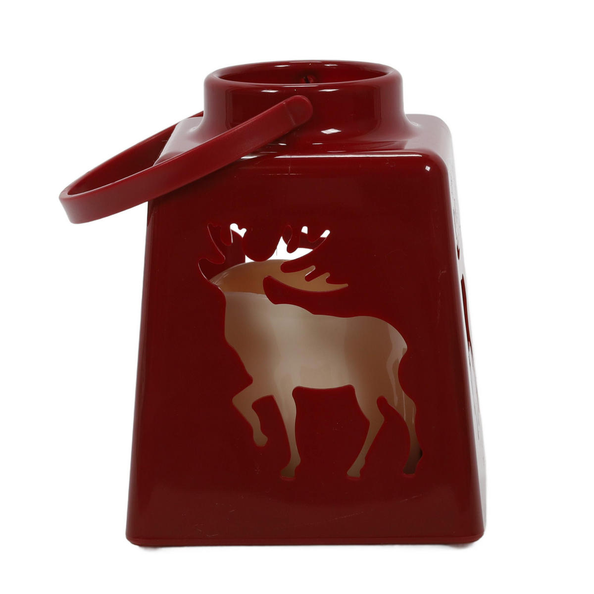 WEIHNACHTSLATERNE LED-Kerze 14 cm - Rot, Kunststoff (10.5/10.5/13.5cm) - Home Styling Collection