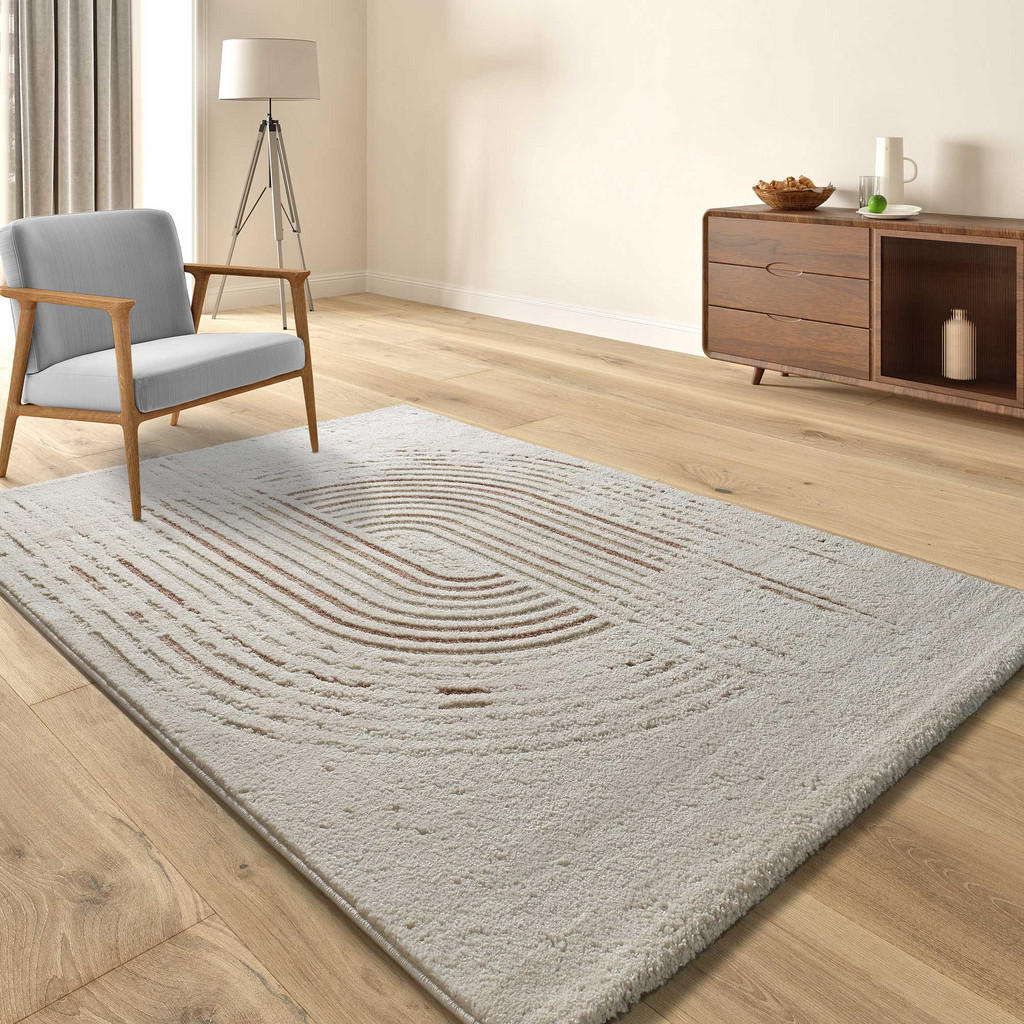 Thumbnail - Atticgo Webteppich, Creme, Textil, Abstrakt, Rechteckig, 200x290 cm, Oeko-Tex® Standard 100, in verschiedenen Größen erh...