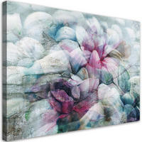 WANDBILD bunte aquarell blätter - Multicolor, Textil (60/40cm) - Feeby