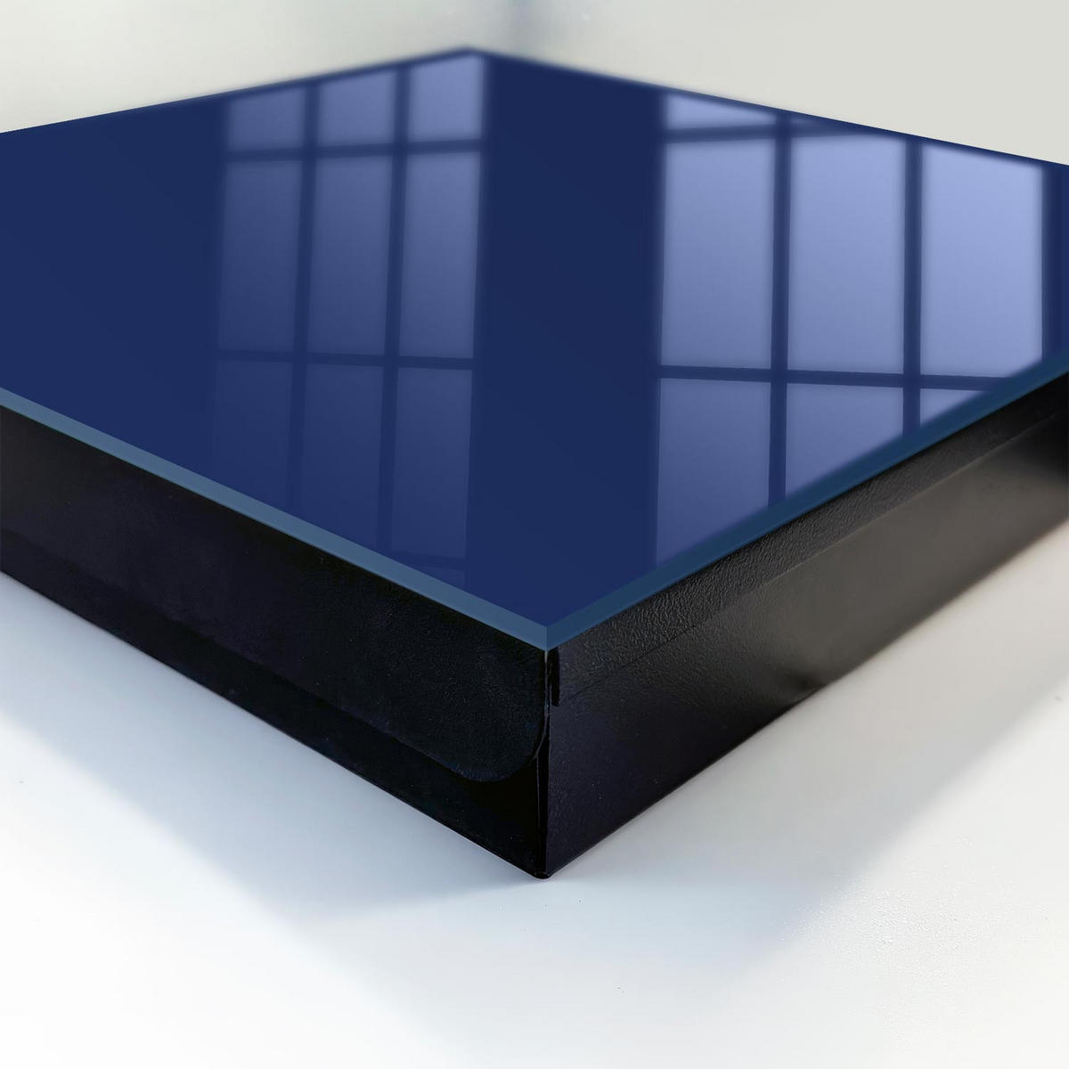 SCHLÜSSELBOX Schwarz 30x30 cm- Türöffnung nach rechts - Leuchtendes Marineblau - Dunkelblau, Metall (30/30/5cm) - TULUP
