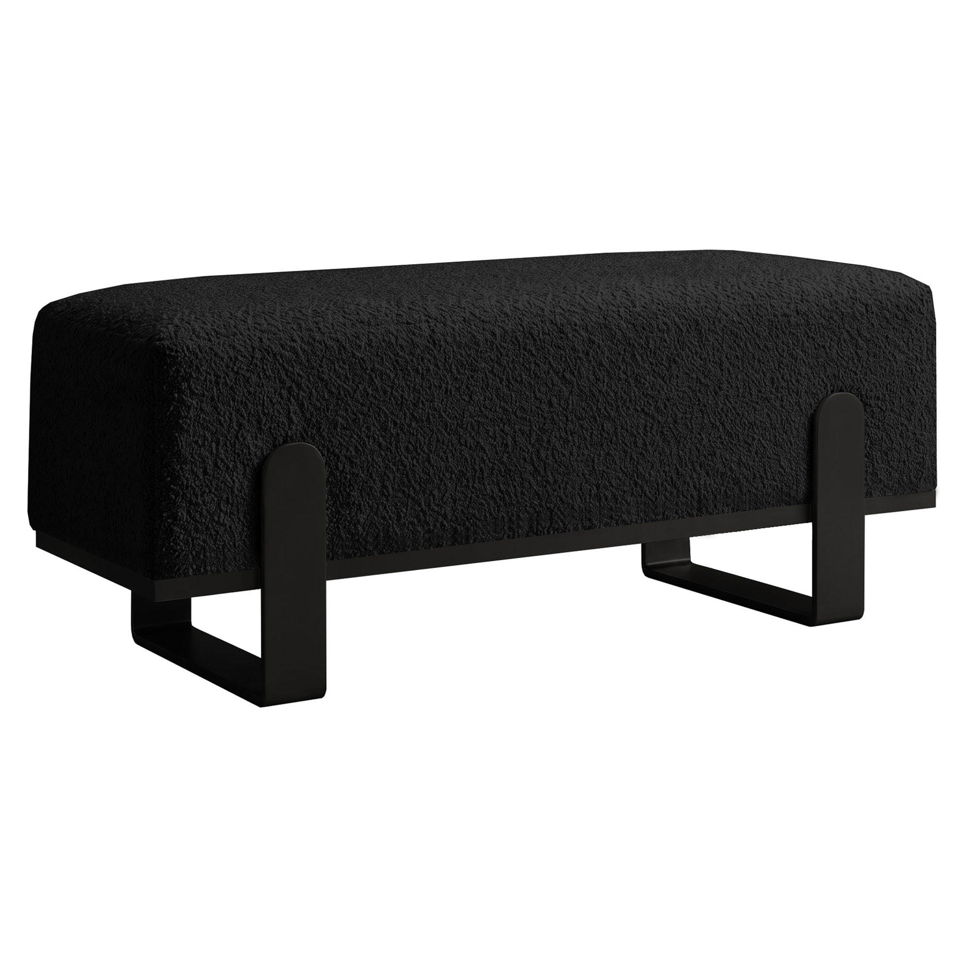 Beautysofa Sitzbank Schwarz 80x47x35 cm