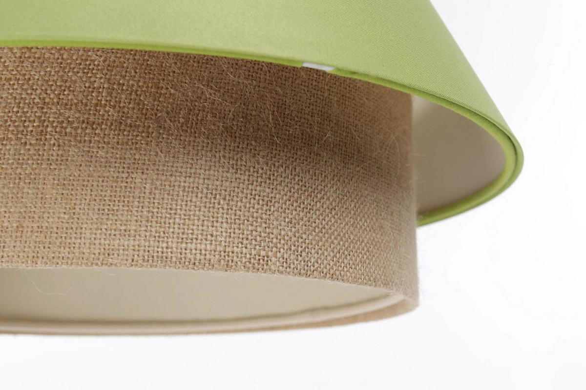 HÄNGELEUCHTE Grün 40/24 cm - Beige/Grün, Kunststoff (40/1.3/24cm) - ONZENO