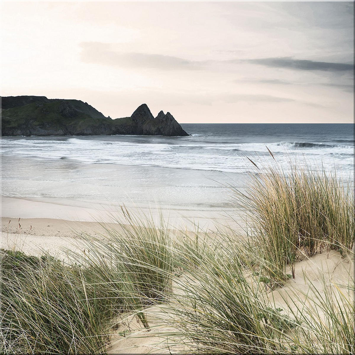 GLASBILD 30×30 cm Strand - Beige, Glas (30/30cm) - artissimo