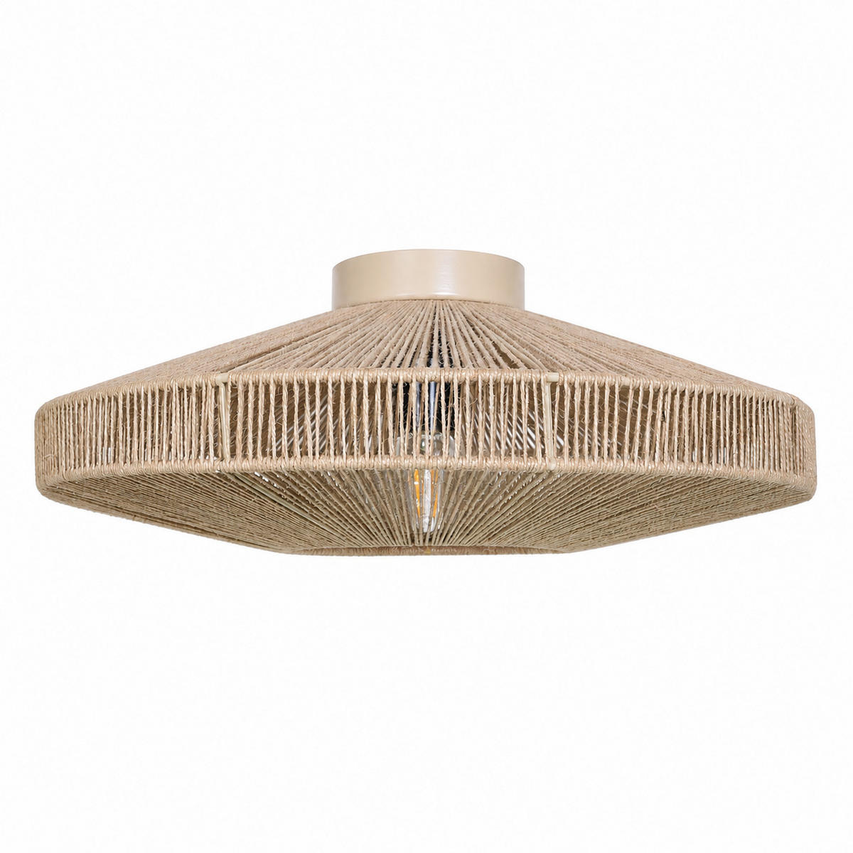 DECKENLEUCHTE Primo - Braun, Metall (40/40/13cm)