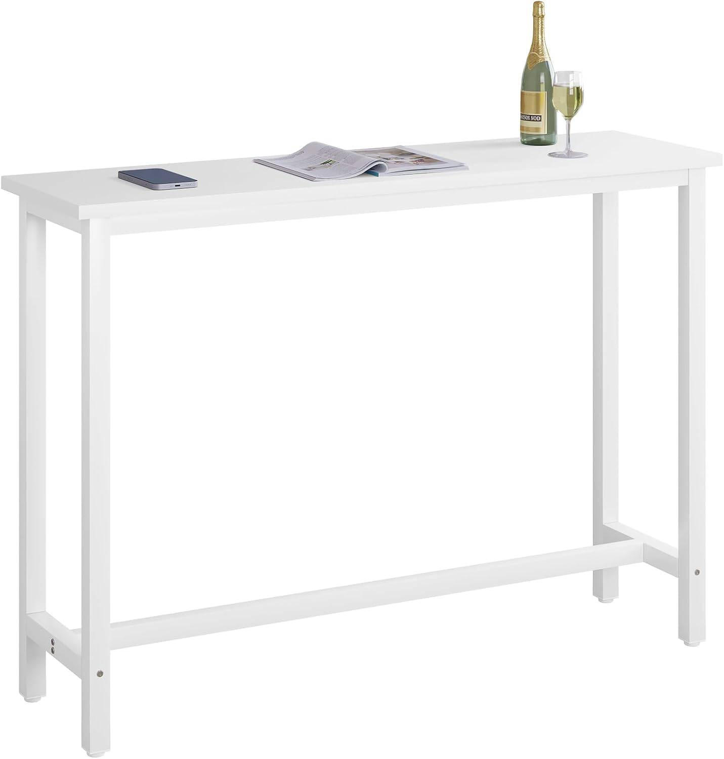 BARTISCH, aus MDF, Helle Eiche, 140x100x40cm - Weiß, Holzwerkstoff/Metall (40/140/100cm) - Woltu