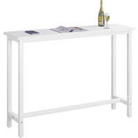 BARTISCH, aus MDF, Helle Eiche, 140x100x40cm - Weiß, Holzwerkstoff/Metall (40/140/100cm) - Woltu