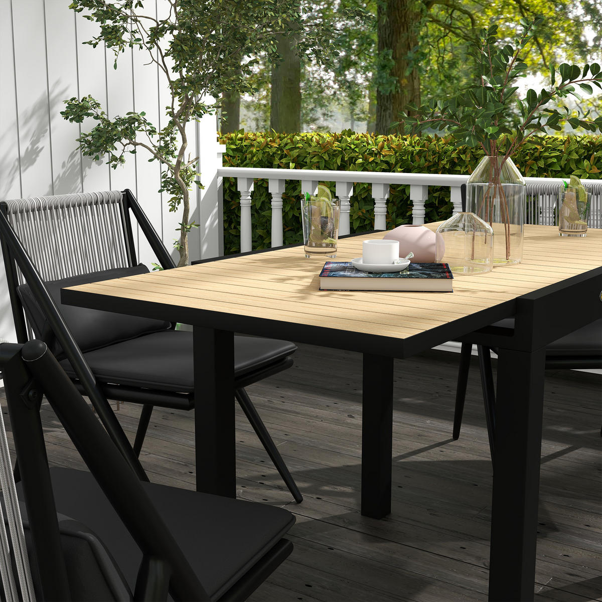 GARTENTISCH Gelb 162.0/80.0/75.0cm - Gelb, Metall (162/80/75cm)