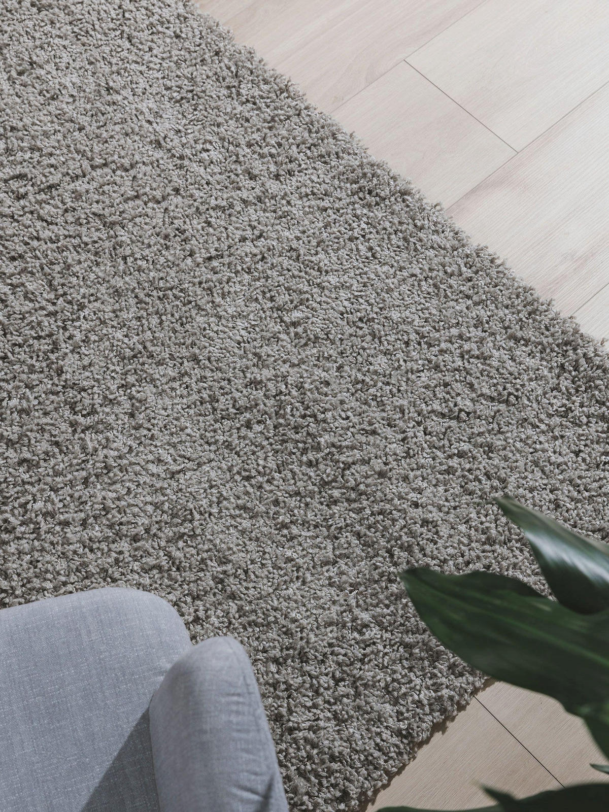 HOCHFLORTEPPICH Soho Hellgrau 160x160 cm - Hellgrau, Kunststoff (160/160cm) - benuta