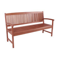 GARTENBANK Tours 3-Sitzer Terrassenbank - Hellbraun, Holz (59/90/157cm) - DELUKE