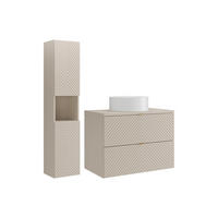 BADMÖBEL-SET - 80 x 46.5 - holz - beige Dorioni - Weiß, Holz (80/61.6/46.5cm) - Vente-Unique