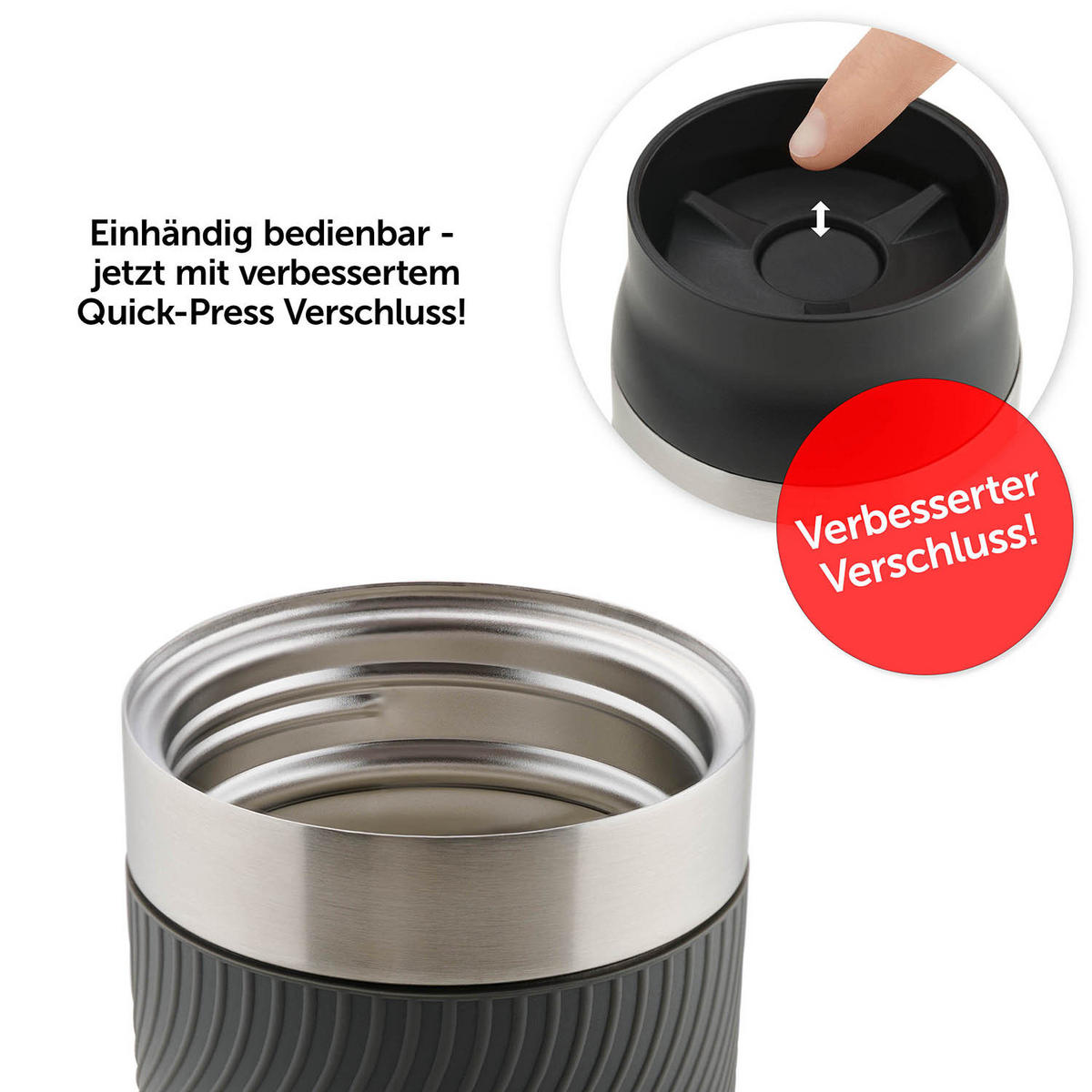 THERMOBECHER Classic 350 ml, Weiß - Weiß, Metall (0.35L) - Blumtal
