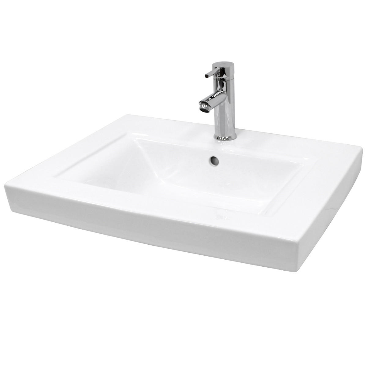 WASCHBECKEN - Weiß, Keramik (46.5/16/60.5cm) - ECD-Germany