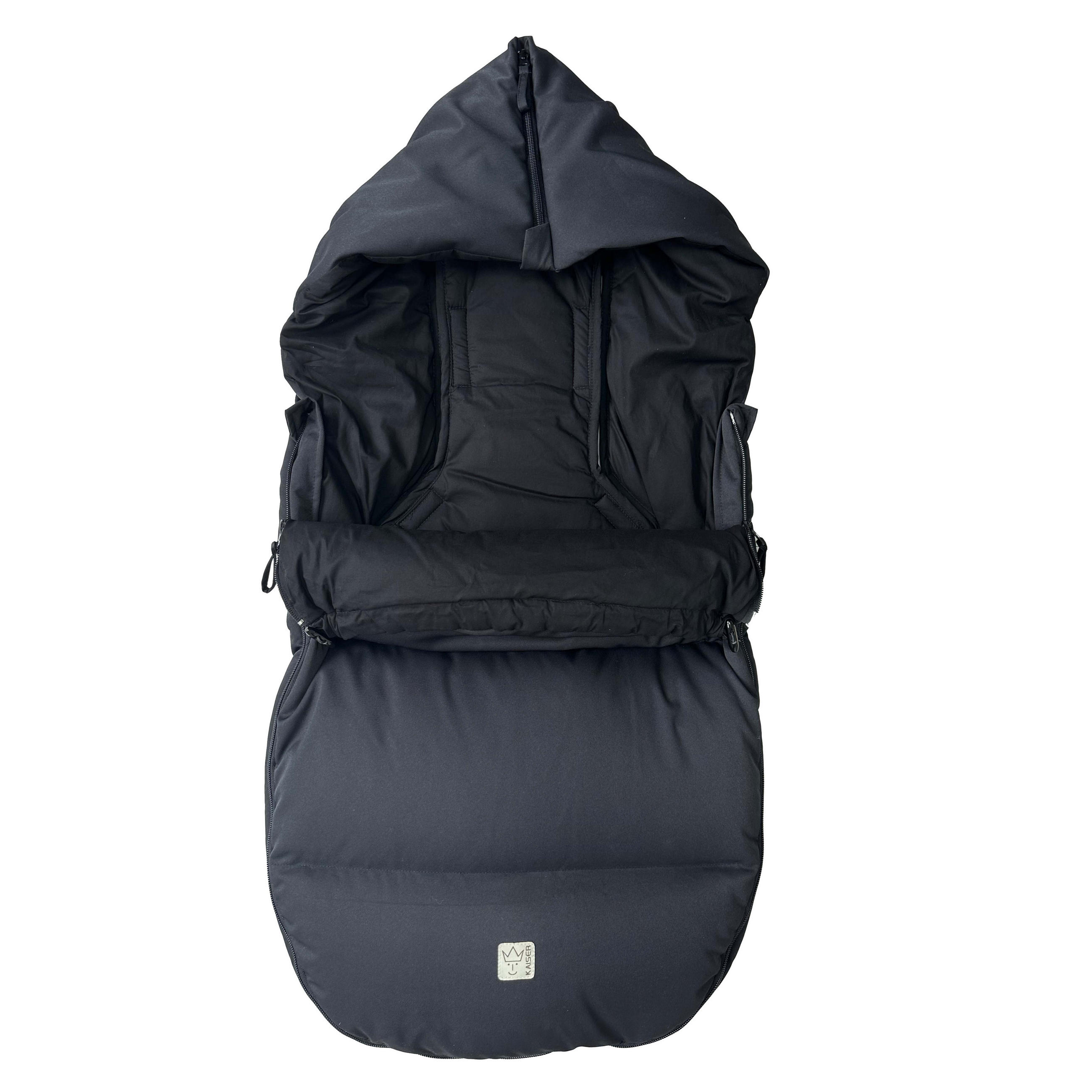 KINDERWAGEN-FUSSSACK Dowwny XL, black - Schwarz, Textil (45/7/95cm) - Kaiserbaby