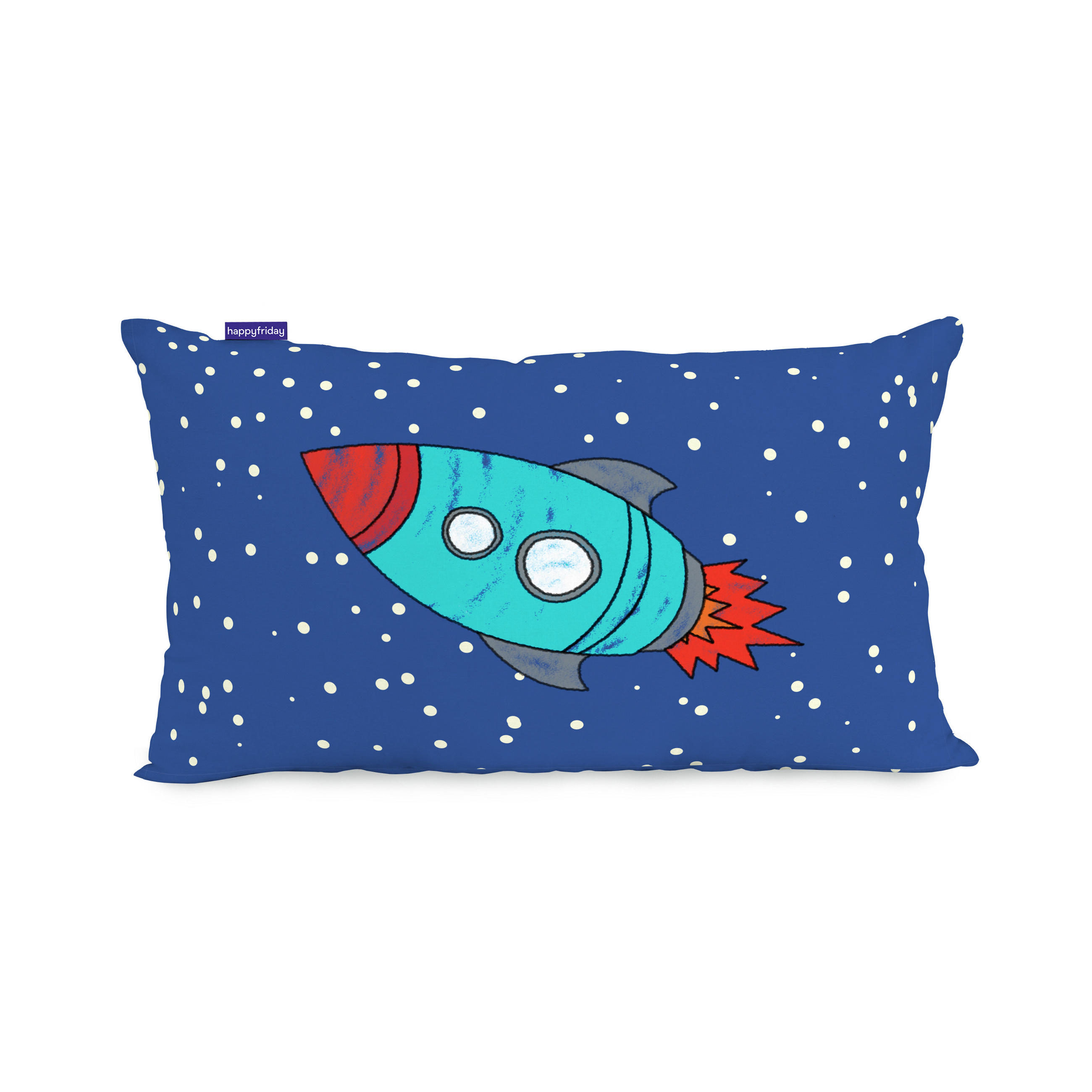 KISSENBEZUG space rocket 50x30 cm mehrfarbig - Multicolor, Textil (50/30cm) - Happy Friday
