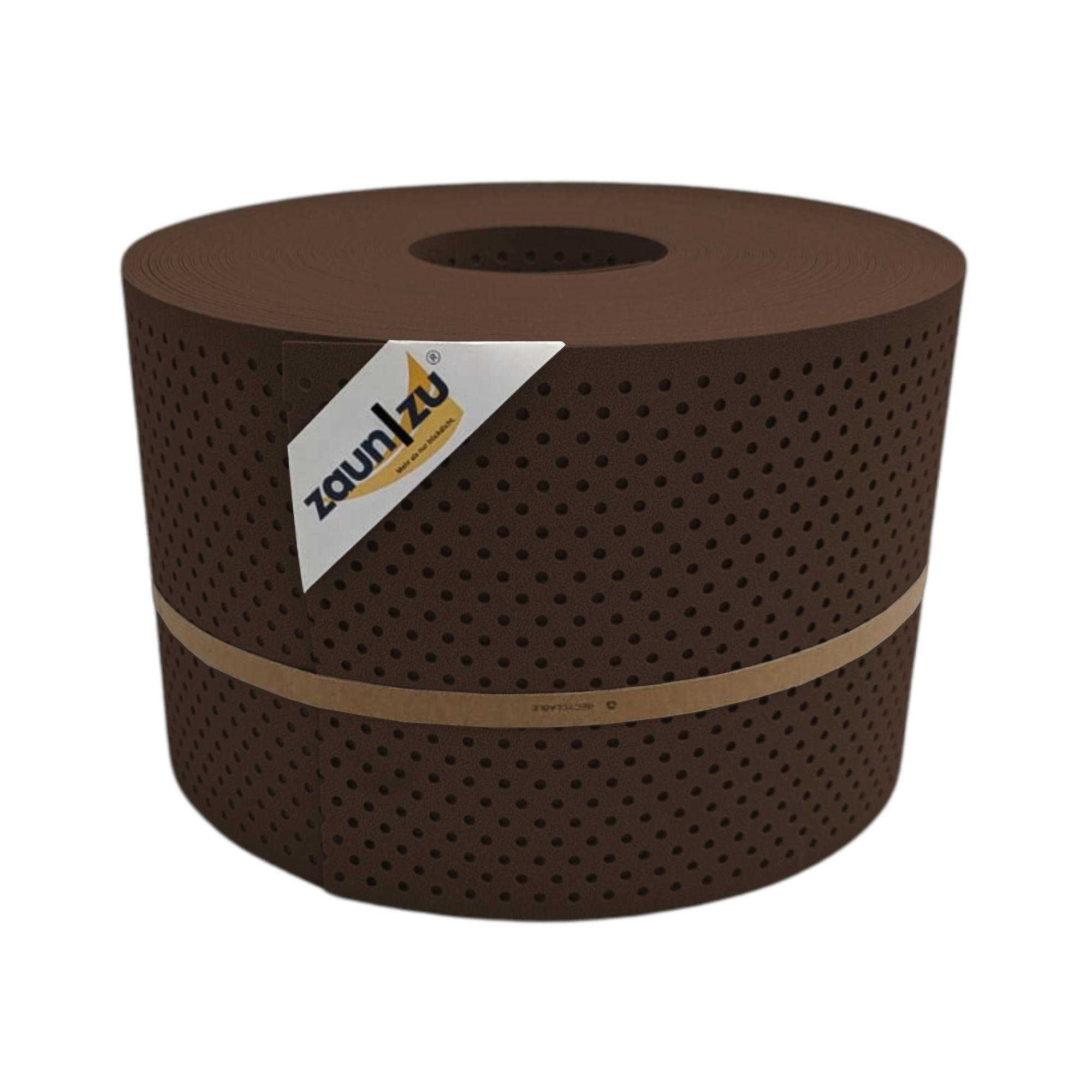SICHTSCHUTZSTREIFEN PP Premium Gelocht 15 Prozent Streifen Braun 50m - Braun, Kunststoff (5000/19cm) - ZAUN|ZU