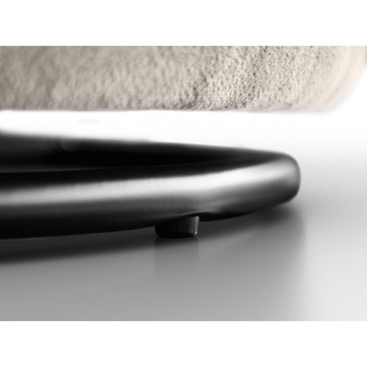 DREHSESSEL Dolce cappuccino velour - Schwarz/Cappuccino, Textil (90/83/90cm) - Beautysofa