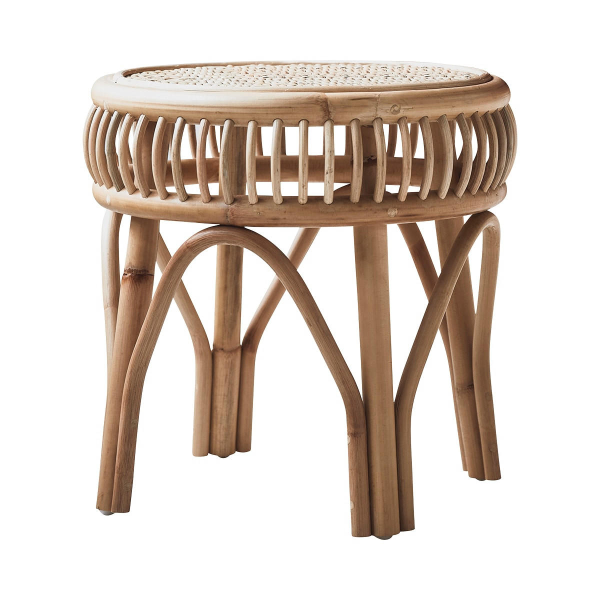 BEISTELLTISCH Zita Natur aus Rattan - Naturfarben, Naturmaterialien (40/40/40cm) - Tikamoon