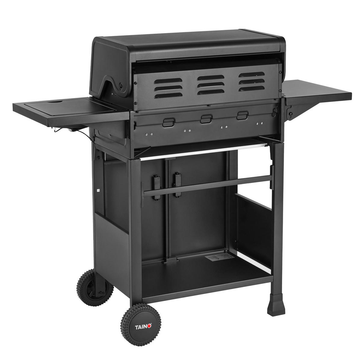 GASGRILL Brando 4+1 4 Brenner mit Seitenkocher - Schwarz, Metall (124.5/109/52cm) - TAINO