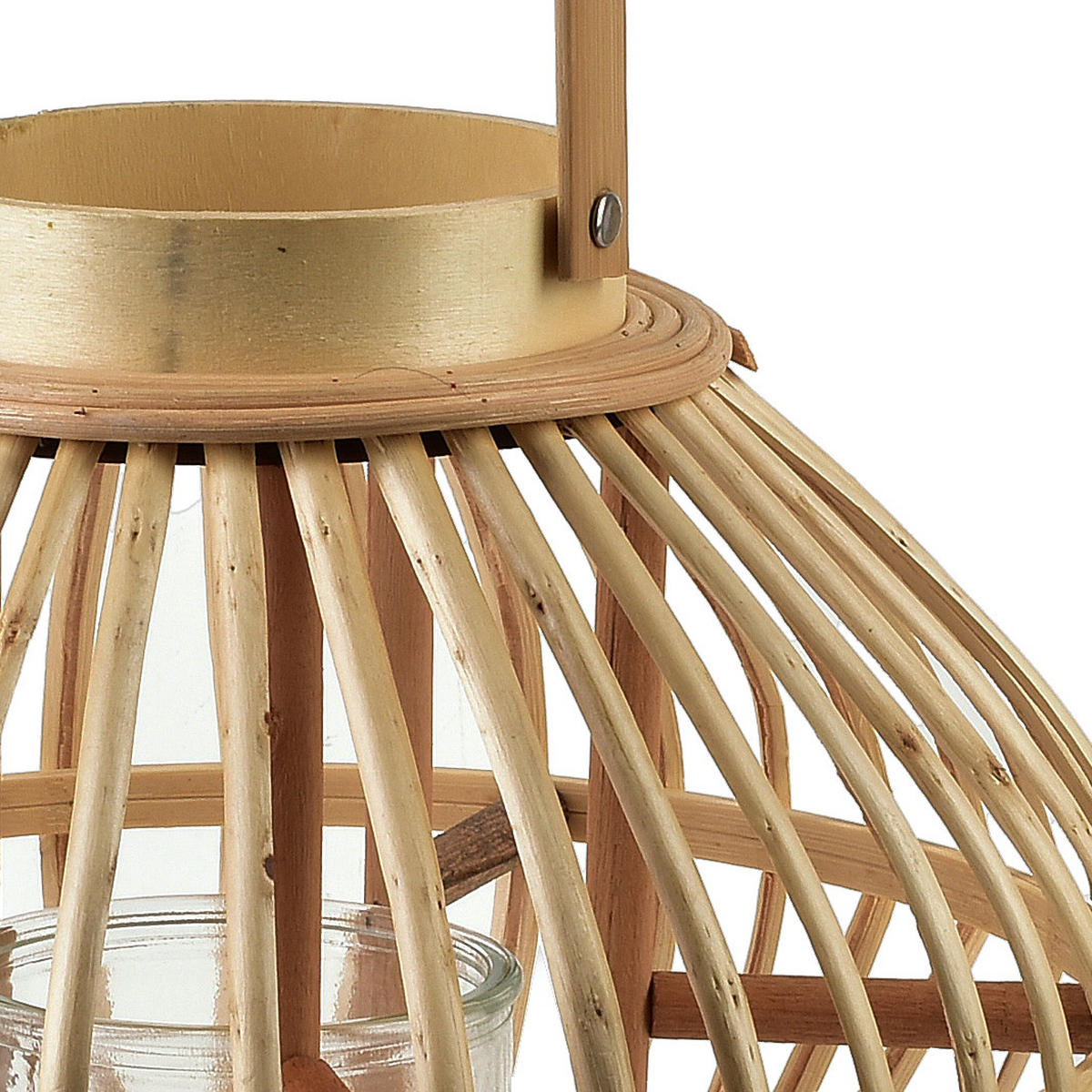 WINDLICHT LUCIE Natur 27xh22cm Weide - Beige, Naturmaterialen (27/22/27cm) - Mondex