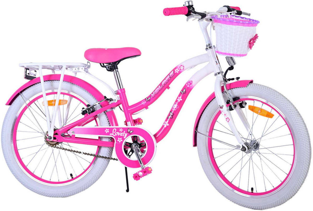 KINDERFAHRRAD Lovely - Mädchen - 20 Zoll - 2 Handbremsen - Rosa - Rosa, Metall (82cm) - TPFSports