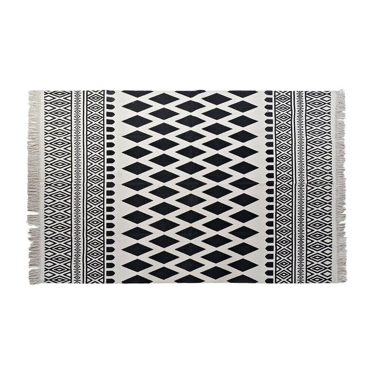 TEPPICH Schwarz Weiß (120 x 180 x 0,7 cm) - Multicolor, Textil (120/180cm) - DKD Home Decor