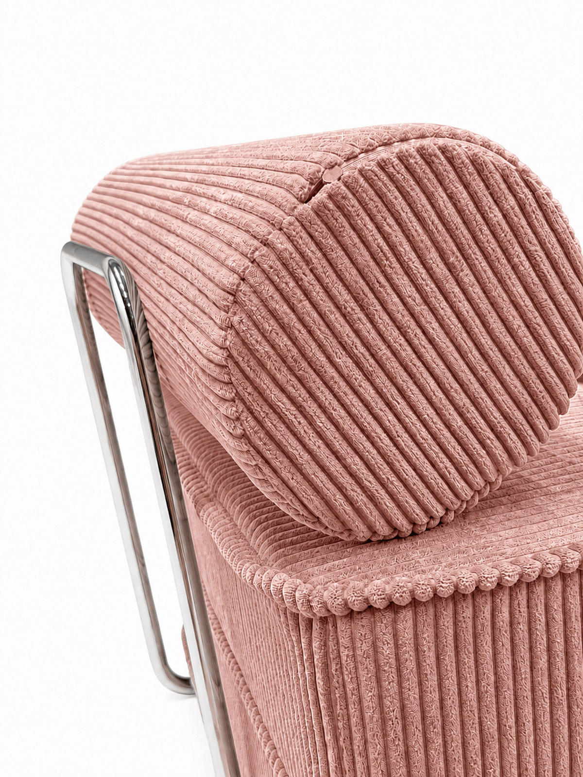 SCHLAFSESSEL ausklappbar, modularer Bodensessel mit Rückenrolle in Rosa - Pink, Textil (80/62/95cm) - SURB