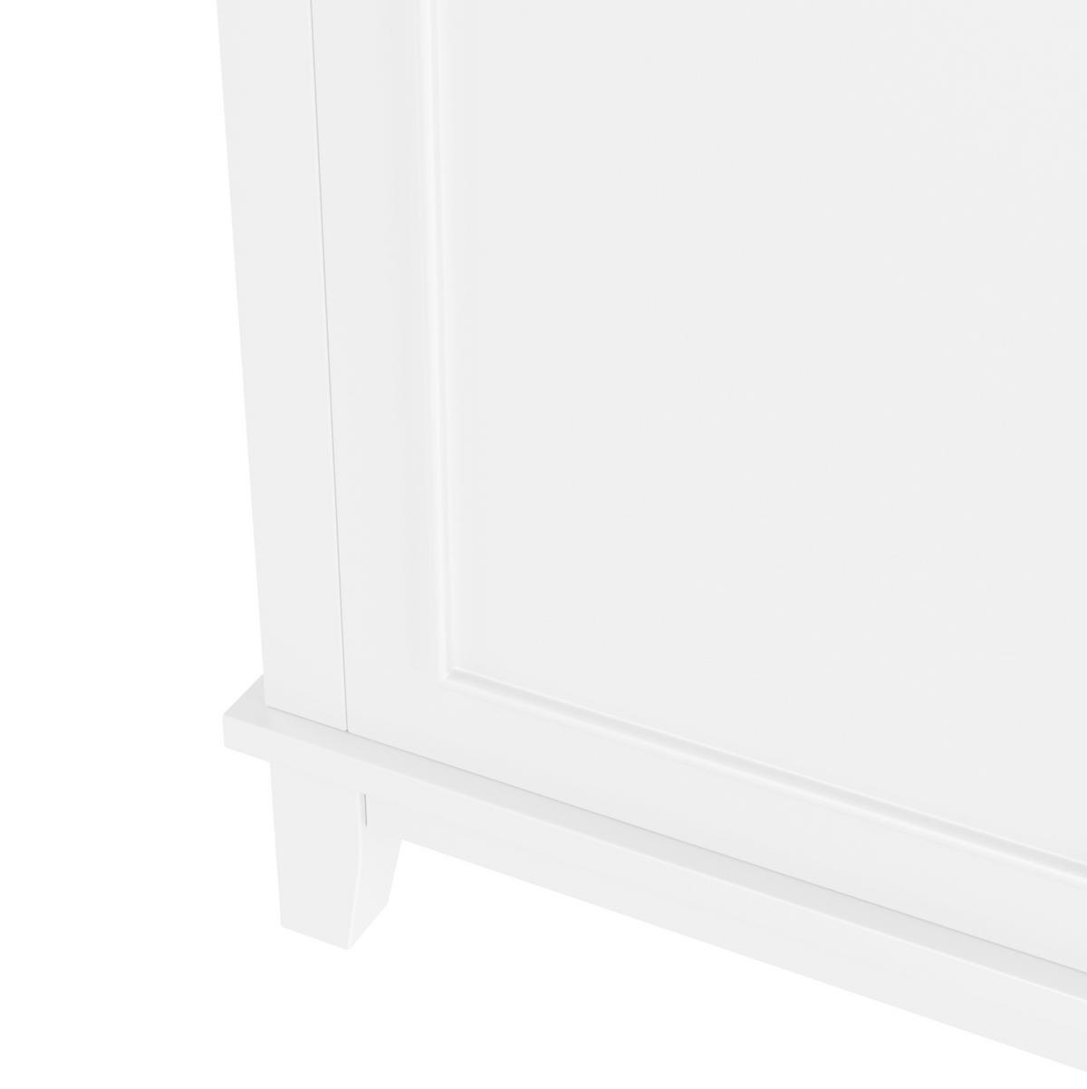 BADEZIMMERSCHRANK mit Keramikwaschbecken 51 x 34 x 83 cm Weiß - Weiß, Holzwerkstoff (34/83/51cm) - Beauniv