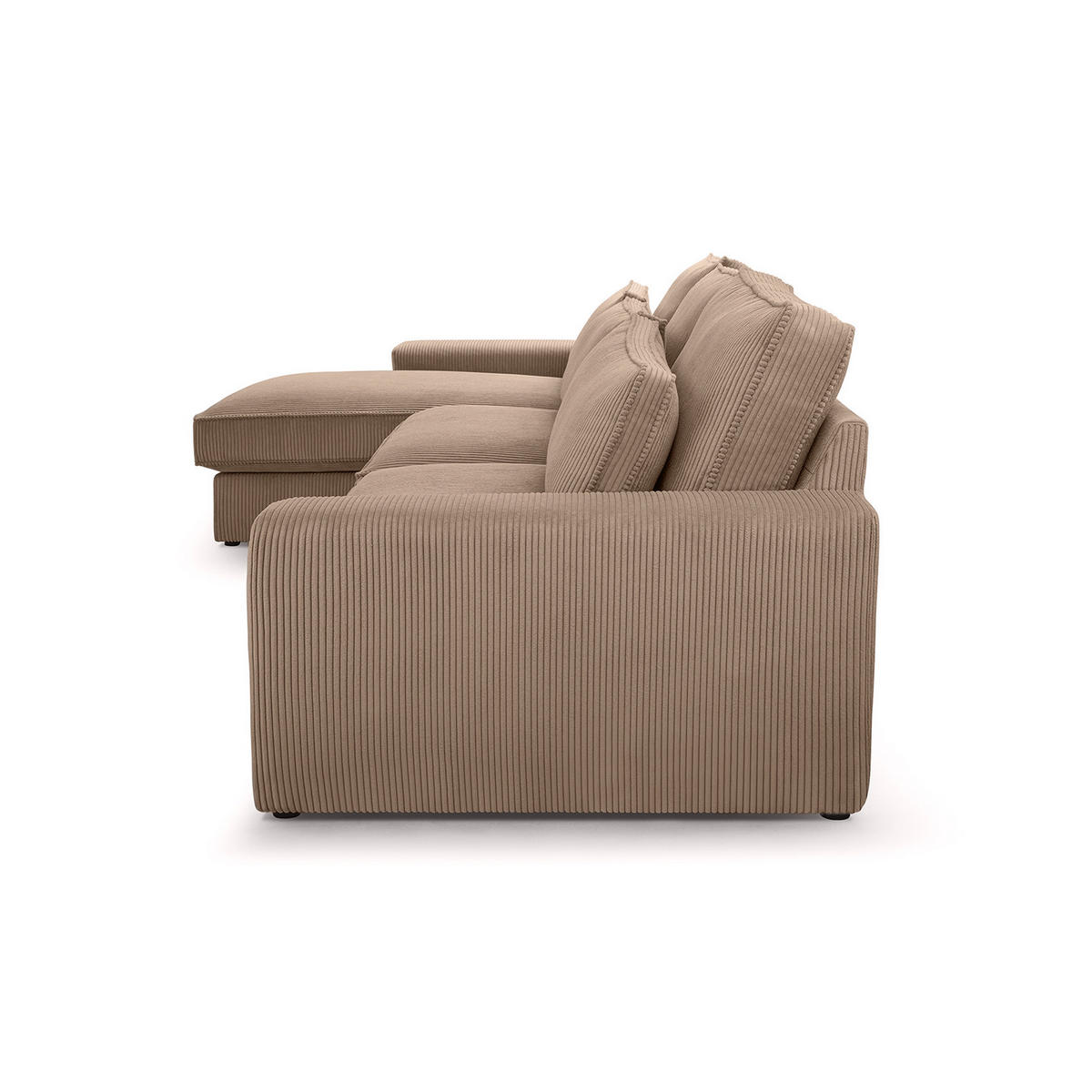 ECKSOFA 4 Sitzer Medan Mini, Braun - Braun, Textil (276/176cm) - Fedve