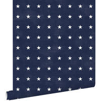 TAPETE Sterne 53 cm x 10.05 m - Blau, Papier (53/0.1cm) - ESTAhome