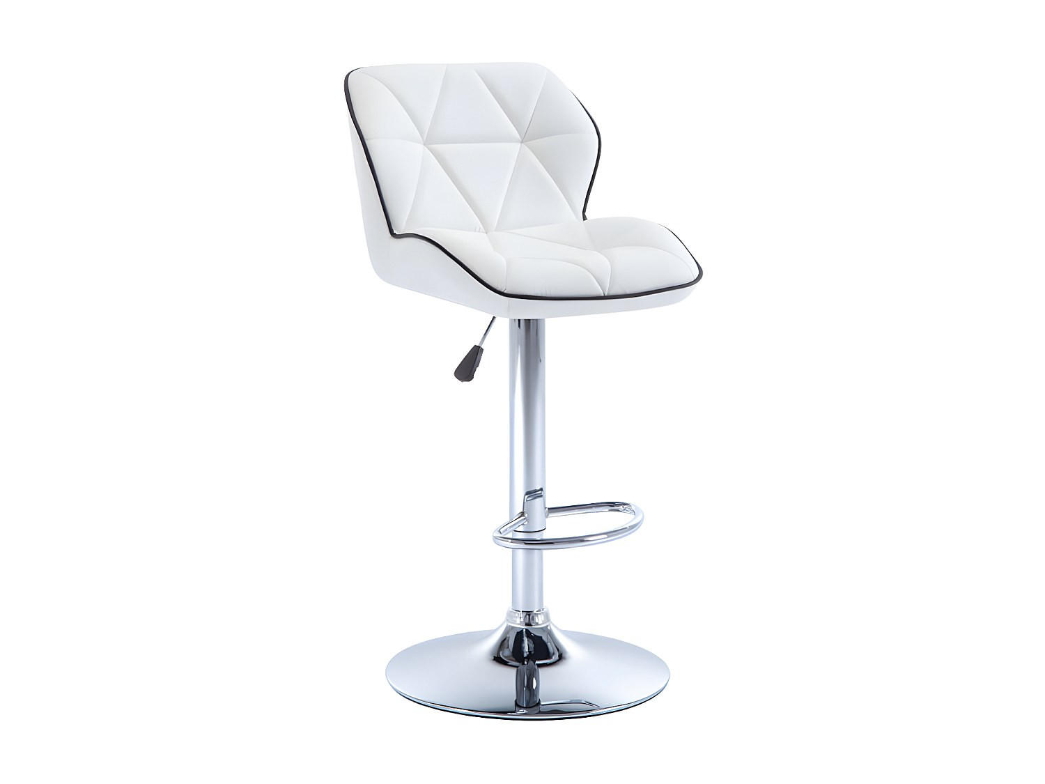 BARHOCKER - 45 cm x 51 cm - Kunstleder - Weiß - CALVIN - Weiß, Leder (45/109/51cm) - Vente-Unique