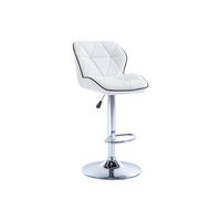 BARHOCKER - 45 cm x 51 cm - Kunstleder - Weiß - CALVIN - Weiß, Leder (45/109/51cm) - Vente-Unique