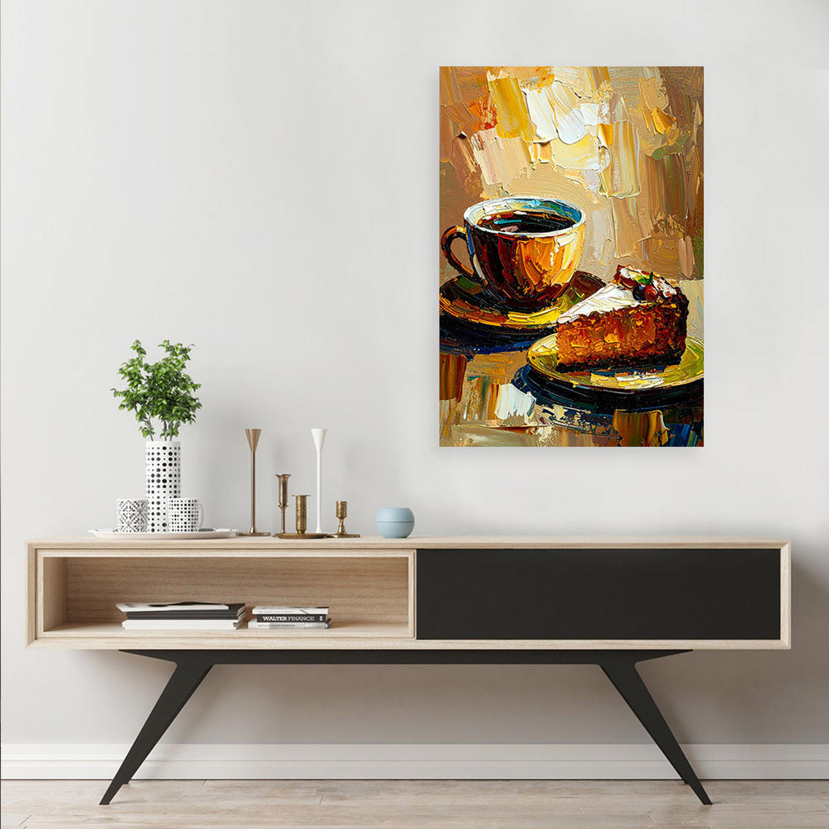 LEINWANDBILD Essen & Trinken 80x120cm - Braun, Textil (80/120cm) - Feeby