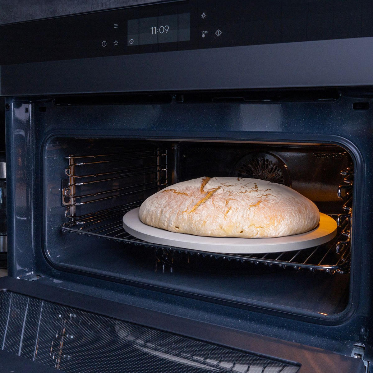 PIZZASTEIN für Grill und Backofen - Beige, Keramik (33/33/1.5cm) - Intirilife