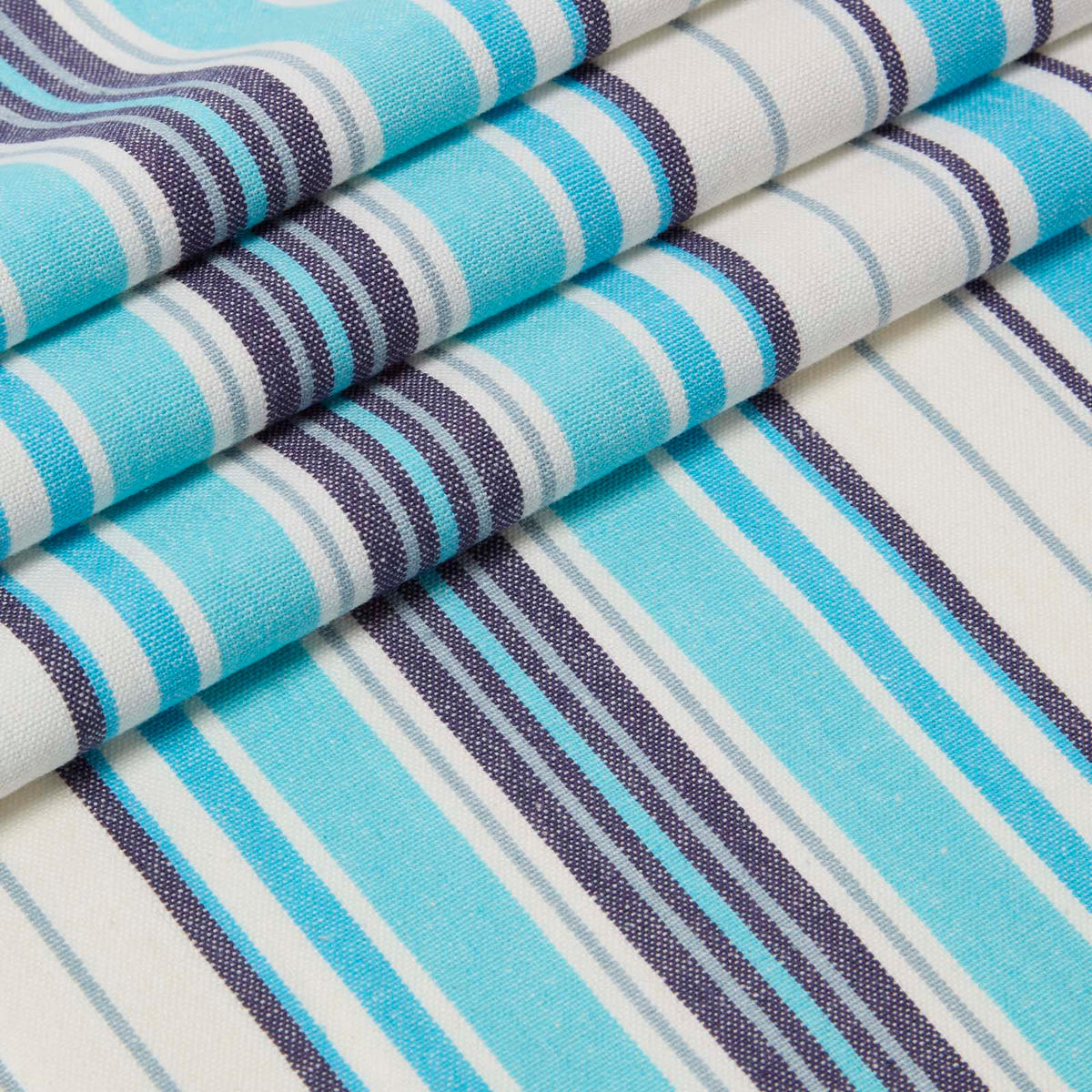 BAUMWOLLSTOFF Meterware New England blau-weiß gestreift, 150 cm - Blau, Textil (150/100cm) - Homescapes