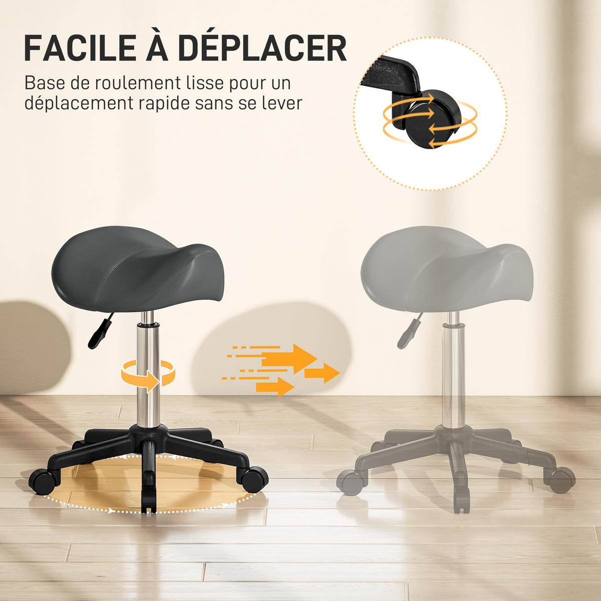 BÜROHOCKER DE-18025 höhenverstellbar 45-57 cm, ergonomisch Grau - Grau, Metall (47/57/48cm) - ComfortXL