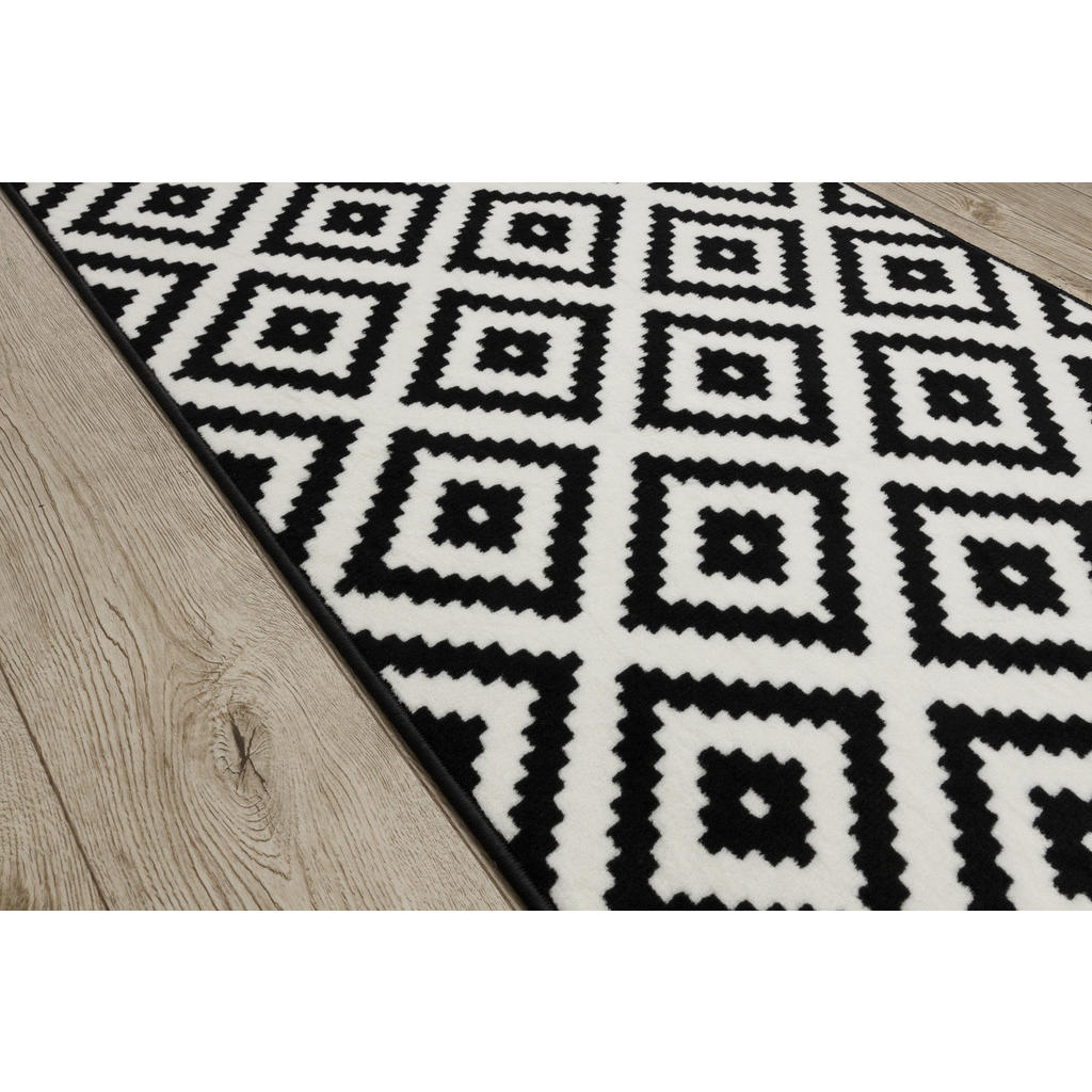 Thumbnail - rugsX Läufer, Schwarz, Textil, Freiform, 100x480 cm, Teppiche & Böden, Teppiche, Teppichläufer