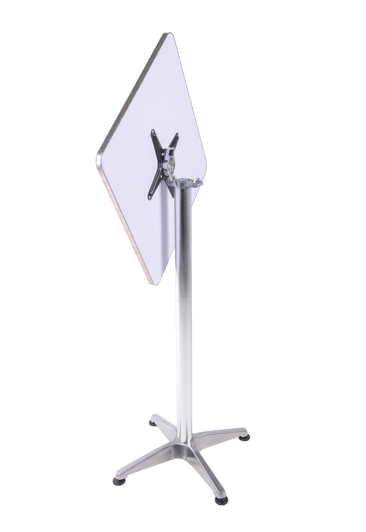 STEHTISCH Ivar Quadratisch Alu-Gestell Stahl Silberfarbig 110x60x60cm - Silberfarben, Metall (60/60/110cm) - DELUKE