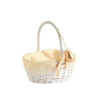 KORB MIT HENKEL Eggita - Weiß, Naturmaterialien (18/25/24cm) - home&you